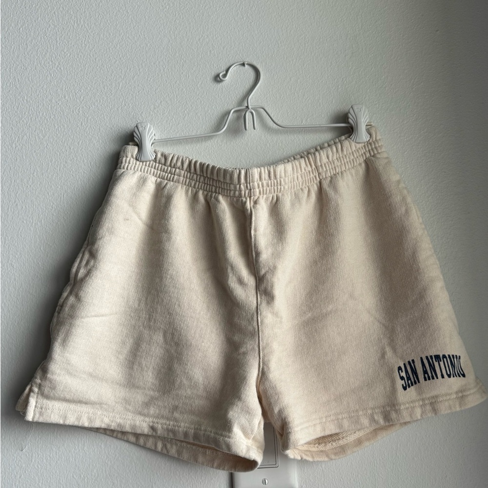 cream san antonio Brandy Melville sweatshorts